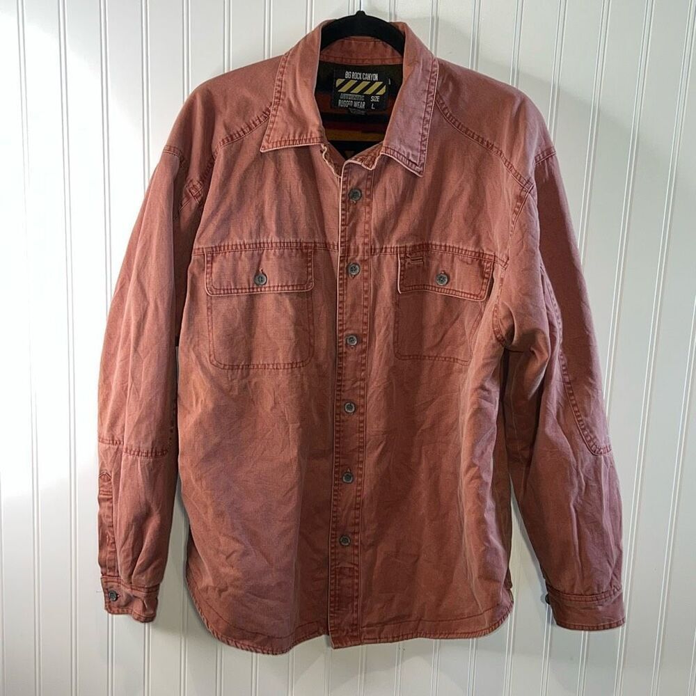 Big Rock Canyon VTG 80's Jacket Size Large Flannel Lined Workwear Trucker Denim